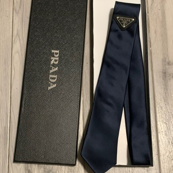 Prada Navy Blue Tie - Picture 1 of 3